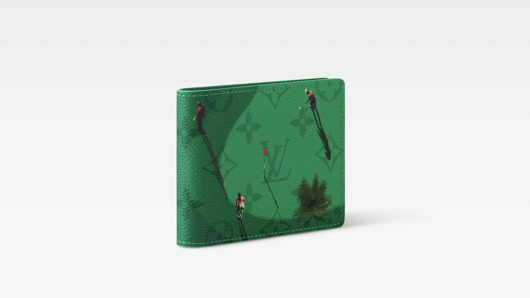 希少◆送料込【LOUIS VUITTON】財布 Golf Slender Wallet Green Louis Vuitton Slender Wallet in Golf Motif — Breakfast Ball